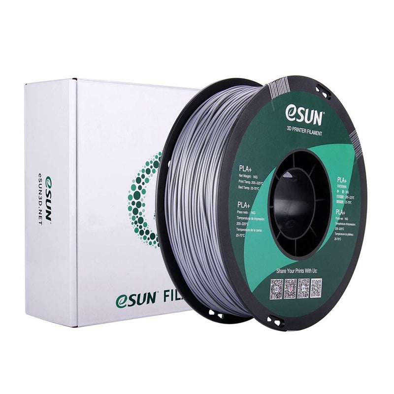 eSUN PLA PRO (PLA+) 3D Printer Filament, Dimensional Accuracy +/- 0.03mm, 1kg, Plastic Spool, 1.75mm, Silver, (Pantone 423C) - Image 5